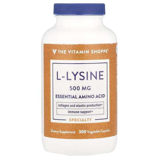 Основне фото товара TheVitaminShoppe, L-Lysine 500 mg, L-Лізин, 300 капсул