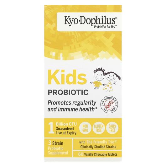 Основне фото товара Kyolic, Kids Probiotic, Пробіотики, 60 таблеток