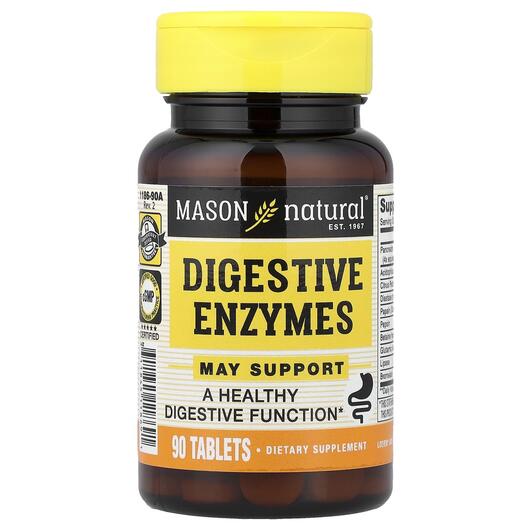 Основне фото товара Mason, Digestive Enzymes 90, Ферменти, 90 таблеток