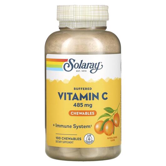 Основне фото товара Buffered Vitamin C Chewable Natural Orange, Вітамін C, 100 пастил
