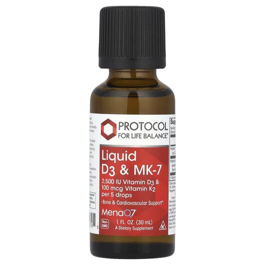 Основне фото товара Liquid D3 & MK-7, Рідкий Вітамін D3, 30 мл