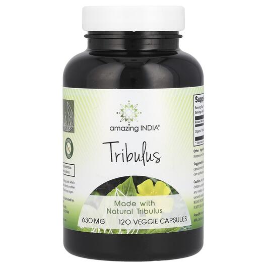 Основне фото товара Amazing India, Tribulus 630 mg, Трибулус, 120 капсул