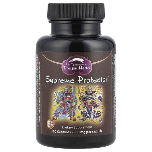 Основне фото товара Dragon Herbs, Supreme Protector 450 mg, Трави, 100 капсул