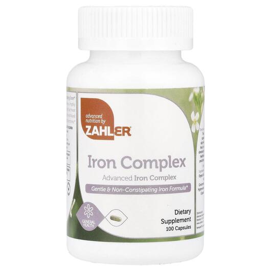 Основне фото товара Zahler, Iron Complex Advanced Iron Complex, Залізо, 100 капсул