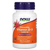 Жевательный D-3 с 1000 МЕ Chewable Vitamin D-3 NOW