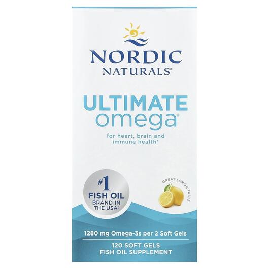 Основне фото товара Nordic Naturals, Ultimate Omega 1280 mg, Омега 3, 120 капсул