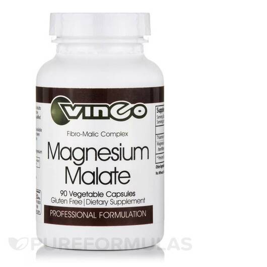 Основне фото товара Vinco, Magnesium Malate, Магній, 90 капсул