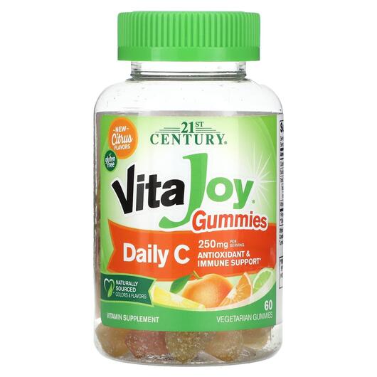 Основне фото товара 21st Century, VitaJoy Daily C Gummies, Вітамін C, 60 цукерок