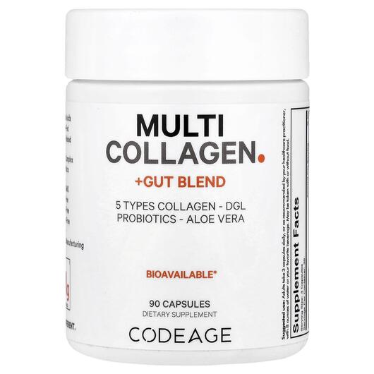 Основне фото товара Hydrolyzed Multi Collagen + Gut Blend, Колаген, 90 капсул