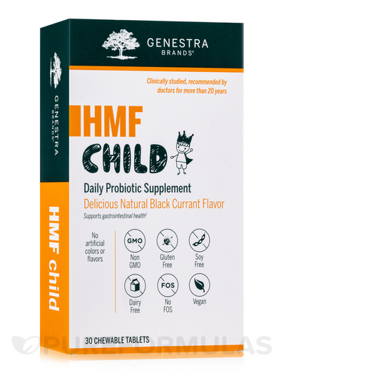 Основне фото товара Genestra, HMF Child, Пробіотики для дітей, 30 таблеток