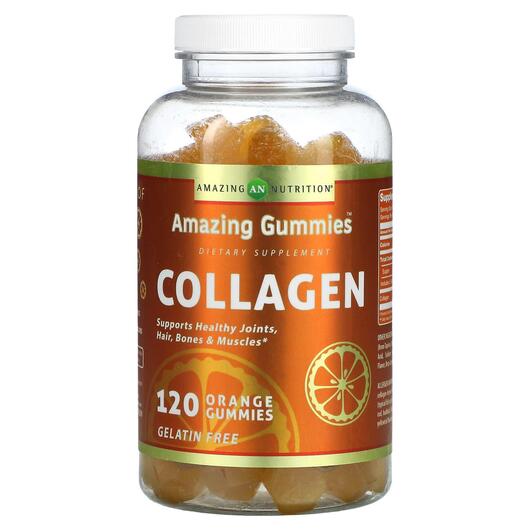 Основне фото товара Amazing Gummies Collagen Orange, Колаген, 120 таблеток