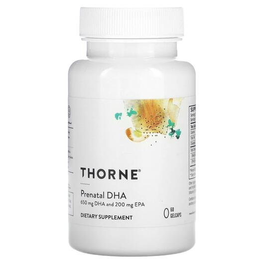 Основне фото товара Thorne, Prenatal DHA, ДГК, 60 капсул
