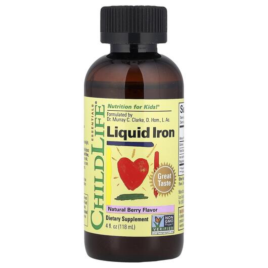 Основне фото товара ChildLife, Liquid Iron, Залізо, 118 мл