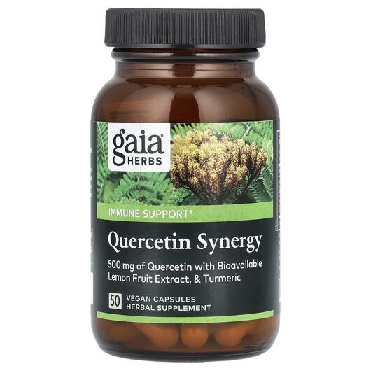 Основне фото товара Gaia Herbs, Quercetin Synergy, Кверцетин, 50 капсул
