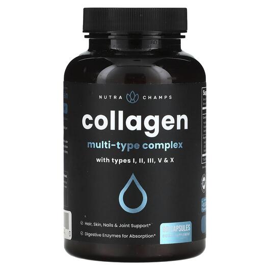Основне фото товара NutraChamps, Collagen, Колаген, 90 капсул