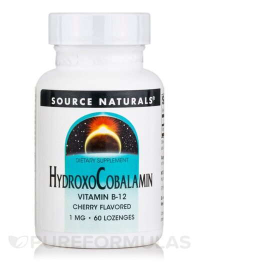 Основне фото товара HydroxoCobalamin Vitamin B-12 1 mg Cherry Flavored, Вітамін B, 60