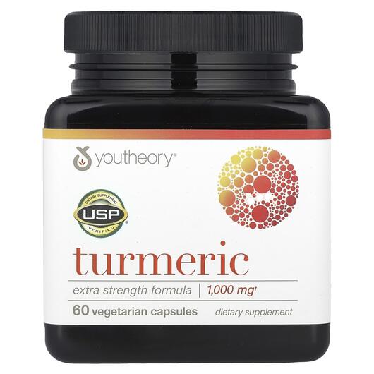 Основне фото товара Youtheory, Turmeric Extra Strength, Куркумін 500 мг, 60 капсул