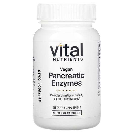 Основне фото товара Vegan Pancreatic Enzymes, Веган Панкреатин, 90 капсул