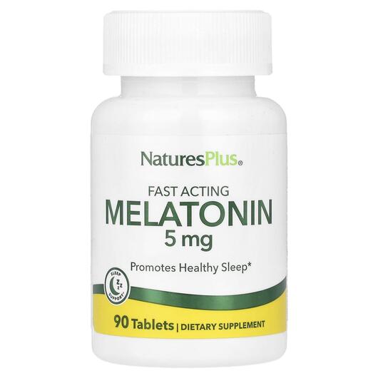 Основне фото товара Natures Plus, Melatonin 5 mg, Мелатонін, 90 таблеток
