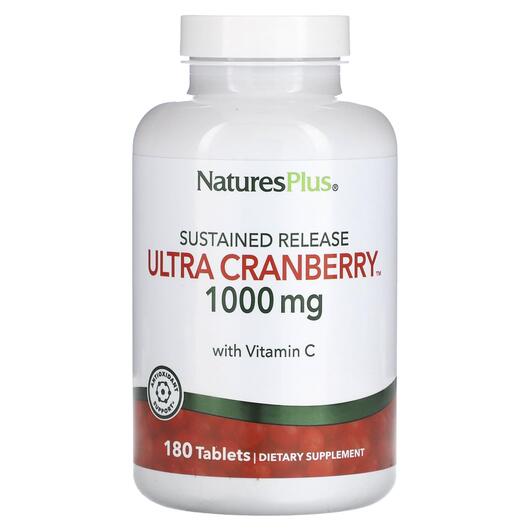 Основне фото товара Sustained Release Ultra Cranberry 1000 mg, Журавлина, 180 таблето