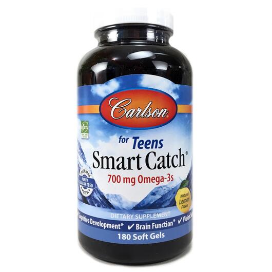 Основне фото товара Carlson, Omega-3 for Teens, Омега-3 для підлітків, 180 капсул
