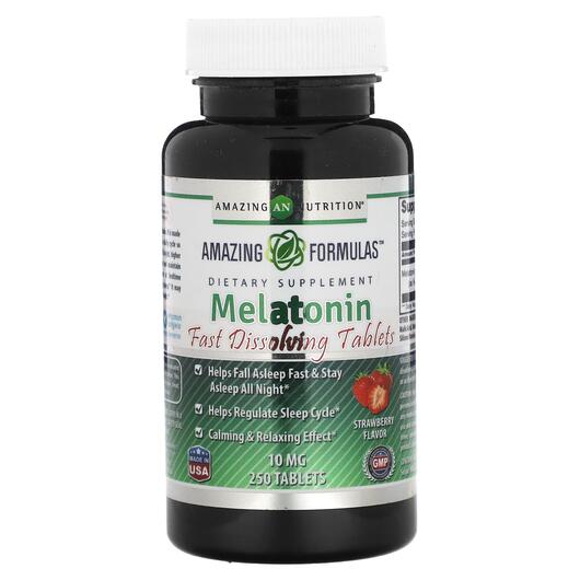 Основне фото товара Melatonin Strawberry 10 mg, Мелатонін, 250 таблеток
