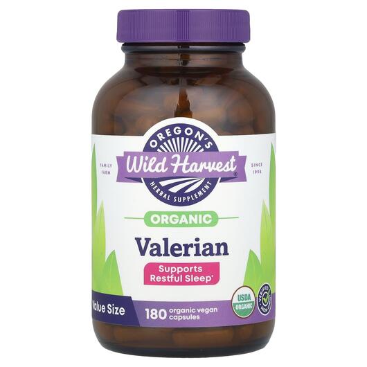 Основне фото товара Oregons Wild Harvest, Valerian, Валеріана, 180 капсул