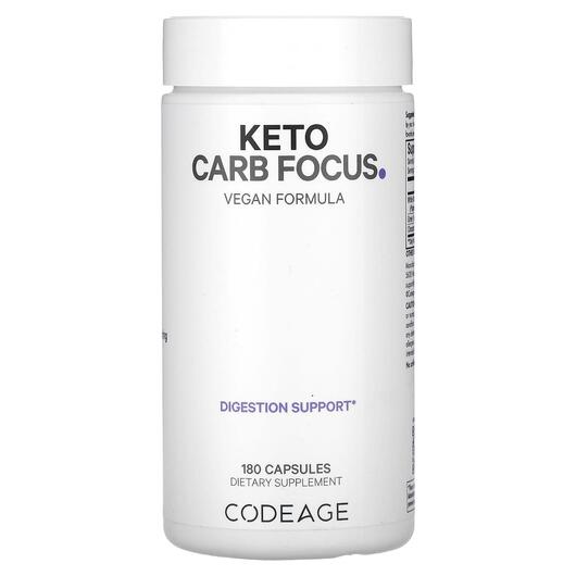 Основне фото товара CodeAge, Keto Carb Focus, Контроль ваги, 180 капсул
