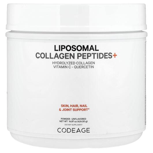 Основне фото товара Liposomal Collagen Peptides+, Колагенові пептиди, 424.50 г