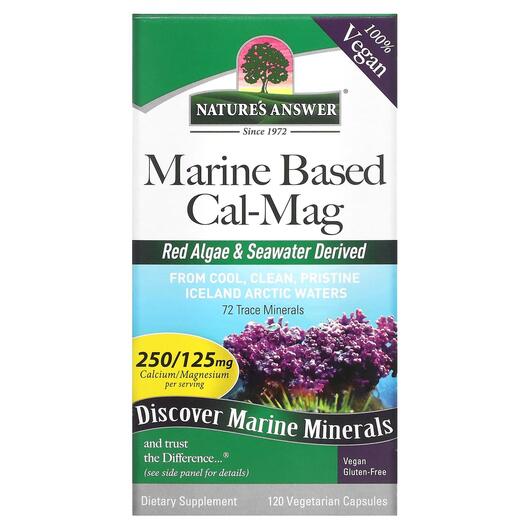 Основне фото товара Nature's Answer, Marine Based Cal-Mag, Кальцій Магній, 120 к