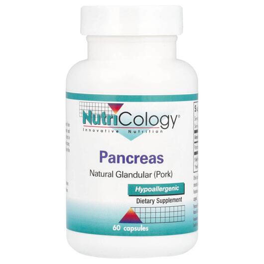 Основне фото товара Pancreas Natural Glandular Pork, Підтримка підшлункової, 60 капсу