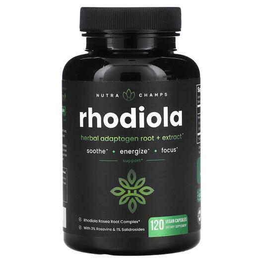Основне фото товара NutraChamps, Rhodiola, Родіола, 120 капсул