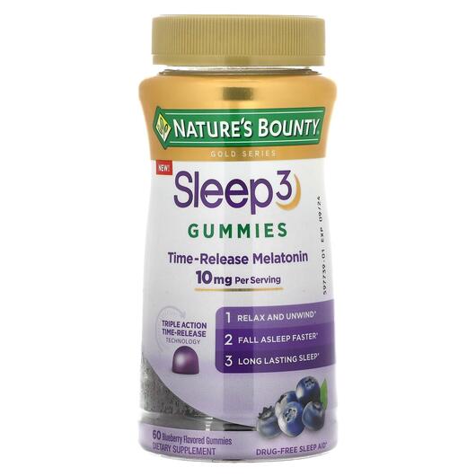 Основне фото товара Sleep 3 Gummies Blueberry, Підтримка сну, 60 таблеток
