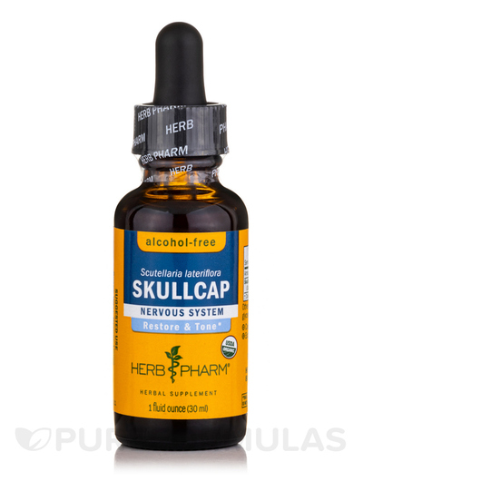 Основне фото товара Herb Pharm, Skullcap Alcohol-Free, Шоломниця, 29.6 мл