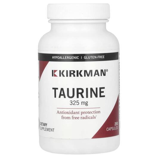 Основне фото товара Kirkman, L-Taurine 325 mg, L-Таурин, 250 капсул
