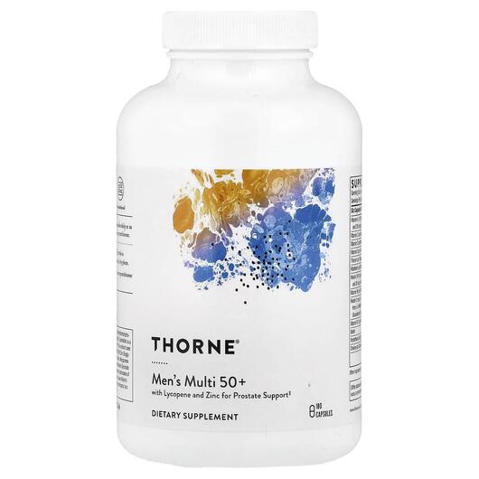 Основне фото товара Thorne, Men's Multi 50+, Мультивітаміни, 180 капсул