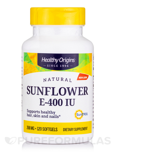 Основне фото товара Vitamin E 400 IU Sunflower Sun E, Вітамін E Токофероли, 120 капсу