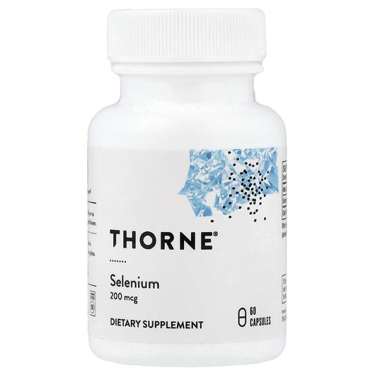 Основне фото товара Thorne, Selenium 200 mcg, Селенометіонін, 60 капсул
