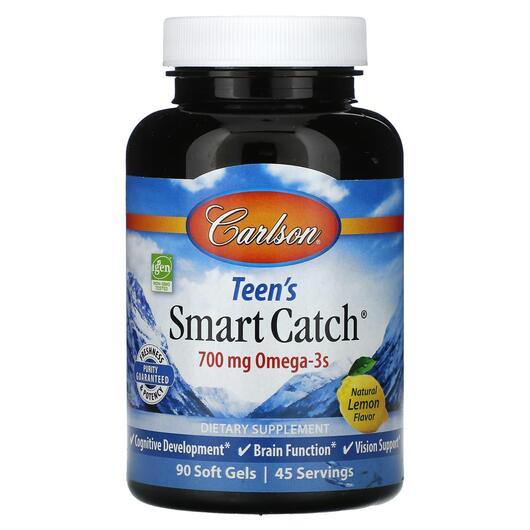 Основне фото товара Teen's Smart Catch Natural Lemon 700 mg, Омега 3, 90 капсул