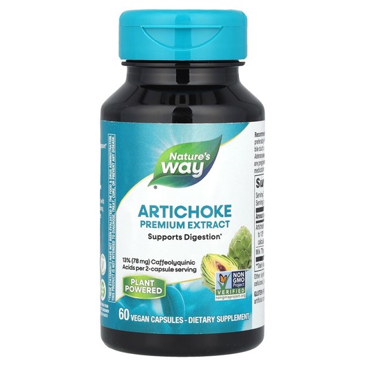 Основне фото товара Nature's Way, Artichoke Premium Extract, Артишок, 60 капсул