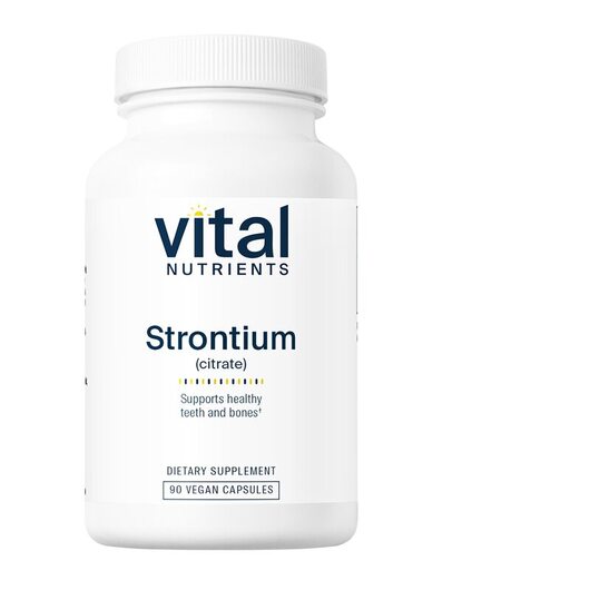 Основне фото товара Vital Nutrients, Strontium Citrate 227 mg, Стронцій, 90 капсул