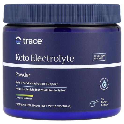 Основне фото товара Trace, Keto Electrolyte Powder Lime, Електроліти, 330 г
