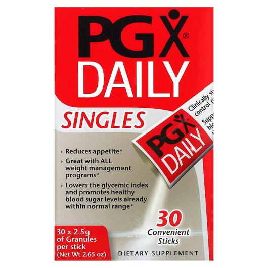 Основне фото товара PGX Daily Singles Unflavored Granules, Підтримка рівня цукру, 30 