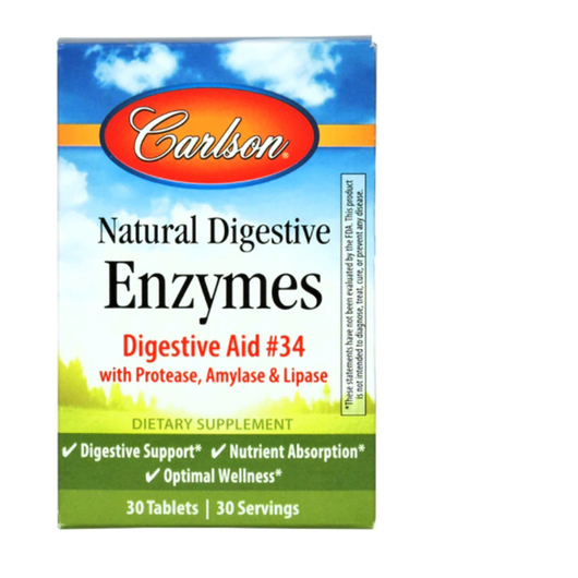 Основне фото товара Natural Digestive Enzymes Digestive Aid #34, Ферменти, 30 таблето