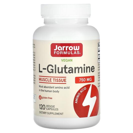 Основне фото товара Jarrow Formulas, L-Glutamine, L-Глутамін, 120 капсул