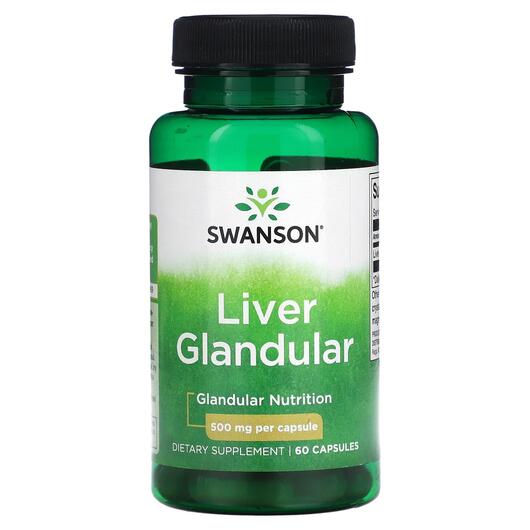 Основне фото товара Liver Glandular 500 mg, Гамма-ліноленова кислота, 60 капсул