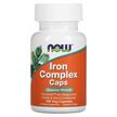 Фото товару NOW, Iron Complex Caps, Залізо, 100 капсул