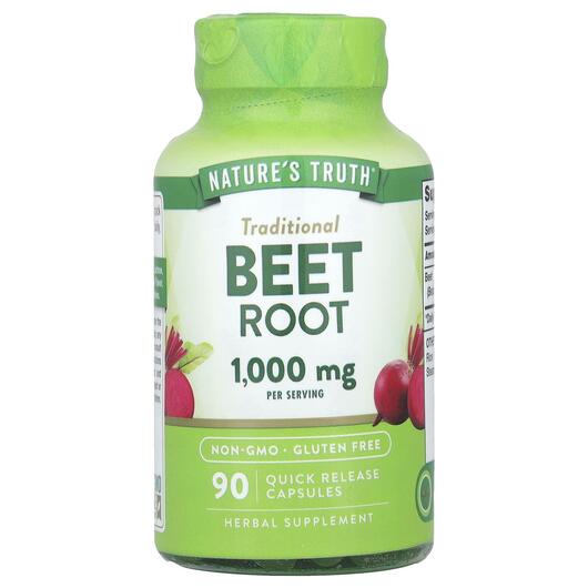 Основне фото товара Nature's Truth, Beet Root, Червоний буряк, 90 капсул