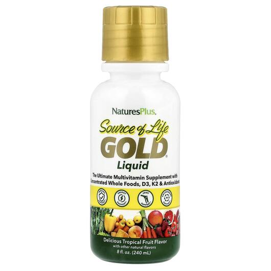 Основне фото товара Source of Life Gold Liquid Tropical Fruit, Вітаміни для дітей, 23