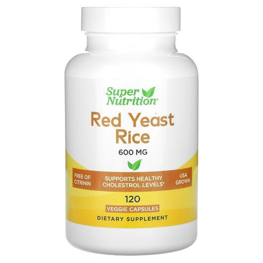 Основне фото товара Red Yeast Rice 600 mg, Червоний дріжджовий рис, 120 капсул